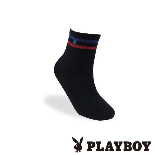 【PLAYBOY】8雙組刺繡兔頭logo休閒棉襪(男襪/短襪/學生襪)