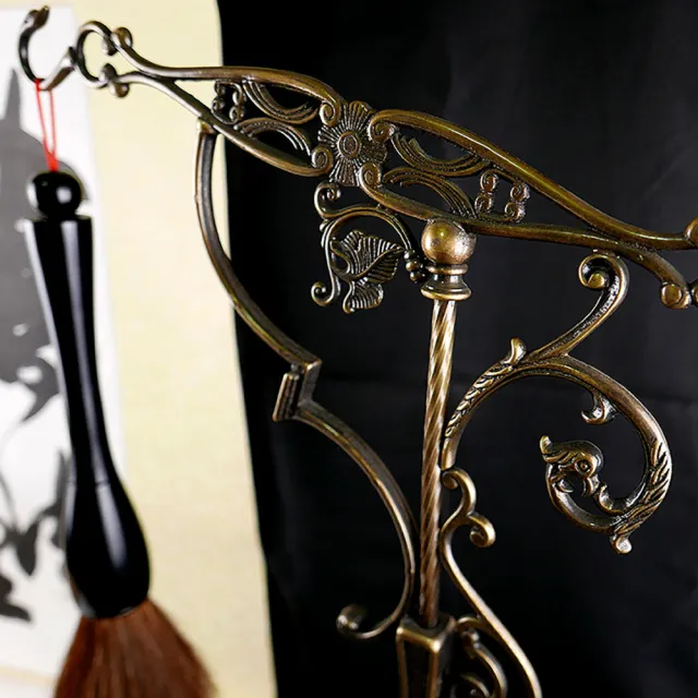 【中華筆莊】藝術銅製筆架A款 高65cm(台灣品牌)