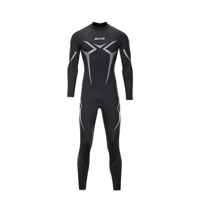 【SWIMFLOW】成人 ZCCO 專業連體潛水衣(潛水服 UPF50 3mm加厚 連身長袖潛水服 浮潛衣 衝浪 泳衣)