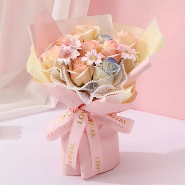 【JEN】韓式香皂花仿真花束4色可選(畢業典禮/情人節/母親節/生日禮物/節慶送禮)