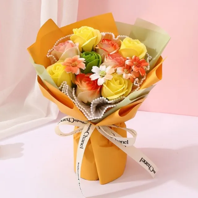 【JEN】韓式香皂花仿真花束4色可選(畢業典禮/情人節/母親節/生日禮物/節慶送禮)