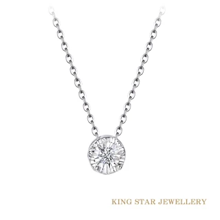 【King Star】18K金鑽石項墜 光環(整體視覺效果一克拉)