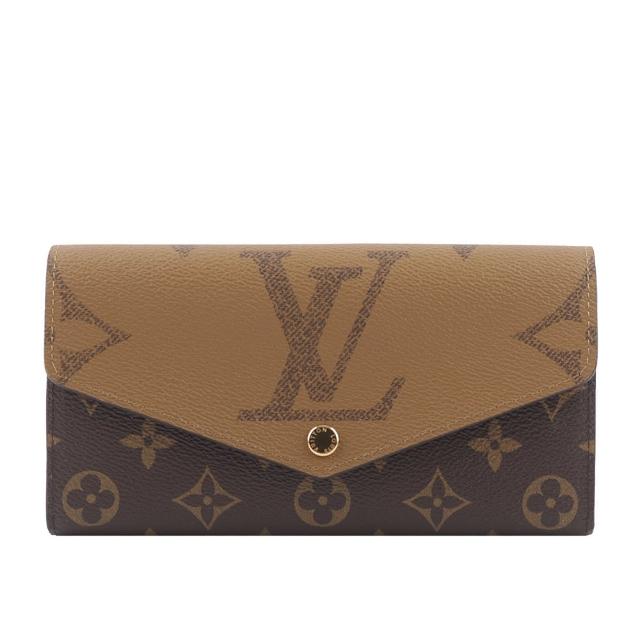 【Louis Vuitton 路易威登】Monogram Sarah 雙色帆布發財長夾(M80726)