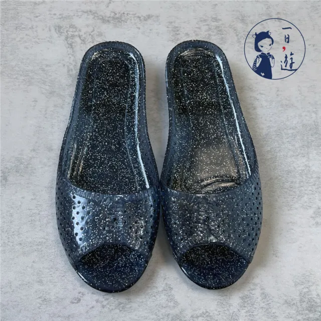【NicoFun 愛定做】一日遊 魚口拖鞋 小坡跟 涼雨鞋(旅行 輕便 防水 雨天 涼鞋 夏天 金蔥鞋 網鞋)(其他規格)