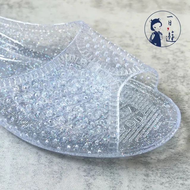 【NicoFun 愛定做】一日遊 魚口拖鞋 小坡跟 涼雨鞋(旅行 輕便 防水 雨天 涼鞋 夏天 金蔥鞋 網鞋)