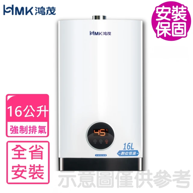 HMK 鴻茂HMK 鴻茂 16公升強制排氣屋內型FE式熱水器(H-1601基本安裝)