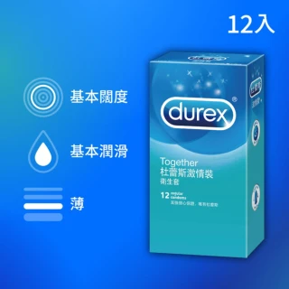 【Durex 杜蕾斯】激情裝保險套1盒(12入 保險套/保險套推薦/衛生套/安全套/避孕套/避孕)