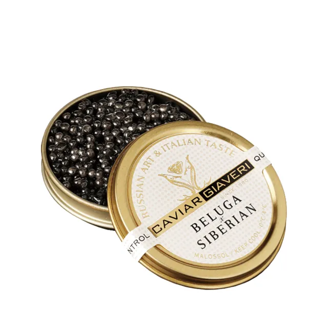 【CAVIAR GIAVERI 珈費里】少量現貨!貝魯迦魚子醬 50g(白蓋 Beluga&Siberian)