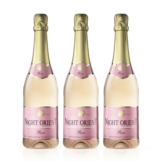 【UNIVERS DRINK】3瓶組  Night Orient Sparkling Rose 無酒精粉紅氣泡酒(750mlX3 無酒精氣泡飲品 無酒精)