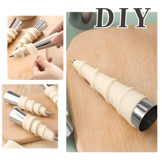 螺旋麵包】不鏽鋼錐形羊角酥模具-2入(易脫模牛角麵包大螺管螺旋麵包