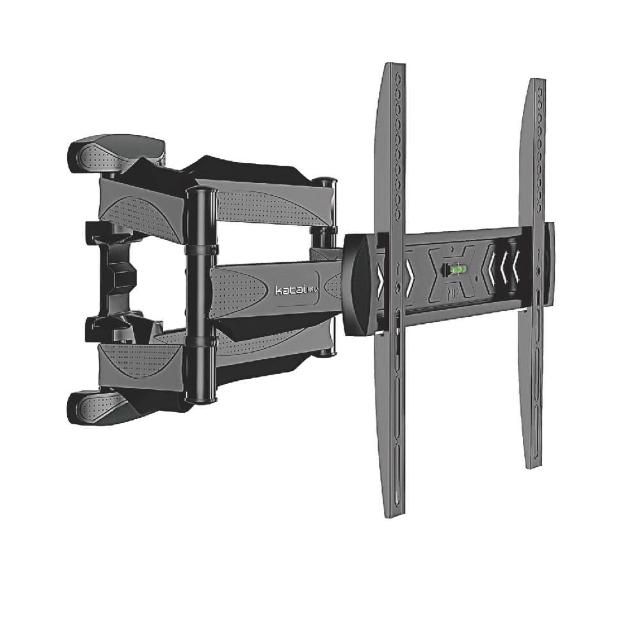 Katai ITW-K60 懸臂式電視壁掛架，專為32至60吋電視設計，支援VESA 10x10～40x40cm安裝孔位，最大承重約36.4kg，使用SPCC高強度鋼板材質，黑色系外觀耐用美觀。中國原產地，享1年保固。適閤家庭或辦公室空間，提供靈活懸臂調整，穩定安裝您的電視，提升觀看體驗。關鍵特點：懸臂式設計、廣泛尺寸相容、高負重耐用。