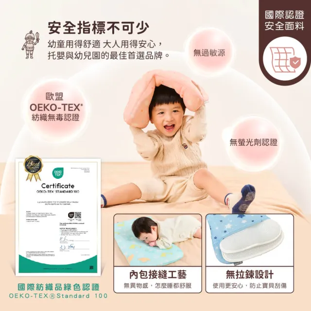 【PeNi培婗】3D兒童枕頭透氣排汗兒童枕嬰兒枕頭(幼兒枕頭 透氣枕 排汗枕 頭型枕 防螨)