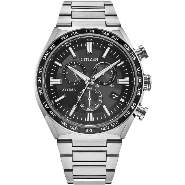 【CITIZEN 星辰】光動能鈦金屬 萬年曆電波錶 41.1mm(CB5966-69E 禮物推薦)