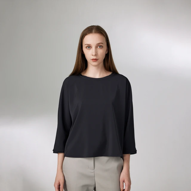 giordano ladies 24SS_波紋針織幾何剪裁針