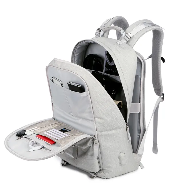 【Nordace】雙11 Comino灰色大容量旅行包/後背包/書包/電腦包 ND1066-2(旅行登山遠足上班上學)
