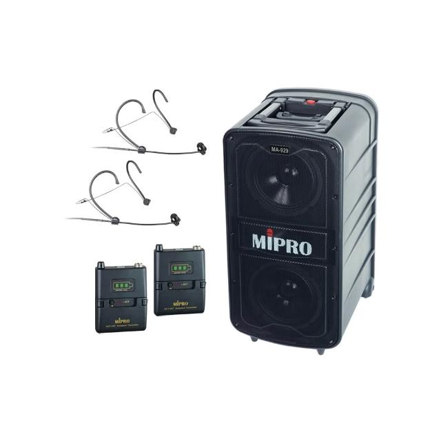 【MIPRO】MA-929 配2頭戴式 無線麥克風(新豪華型5.8G無線擴音機)