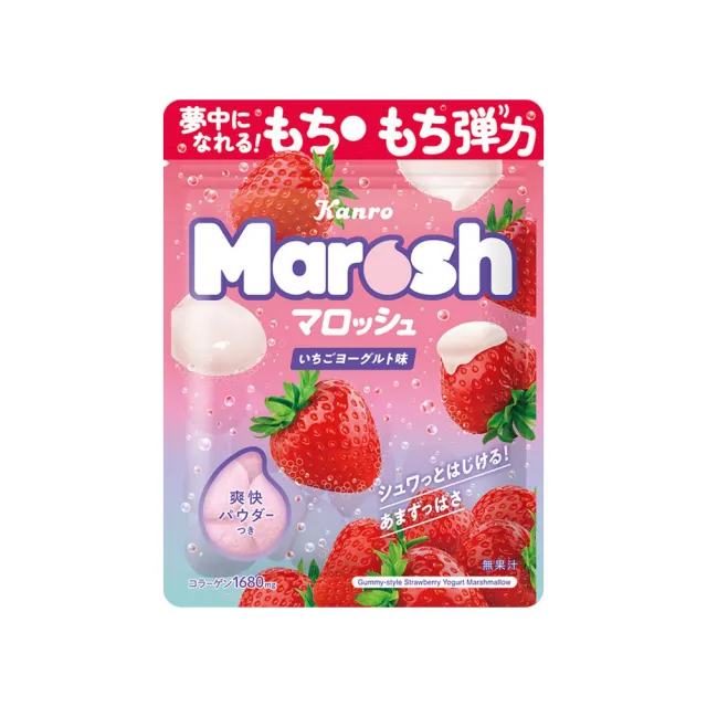 【Kanro 甘樂】Marosh軟糖-草莓優格汽水口味(46g)