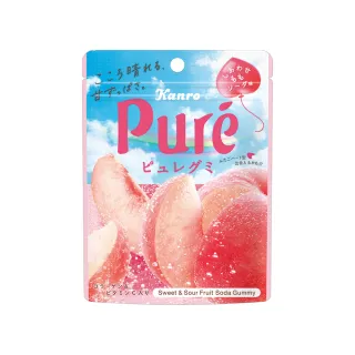 【Kanro 甘樂】鮮果實軟糖-幸福白桃氣泡飲口味(52g)