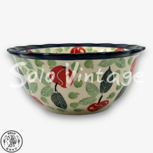 【SOLO 波蘭陶】波蘭製 CA 波蘭陶 18CM 花瓣碗 薄荷蘋果系列 CERAMIKA ARTYSTYCZNA