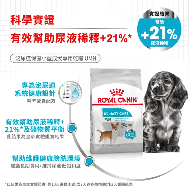 【ROYAL 法國皇家】泌尿道保健小型成犬 UMN 3KG(小顆粒 狗乾糧 狗飼料)