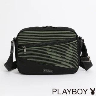 【PLAYBOY】斜背包 Flow系列(綠色)