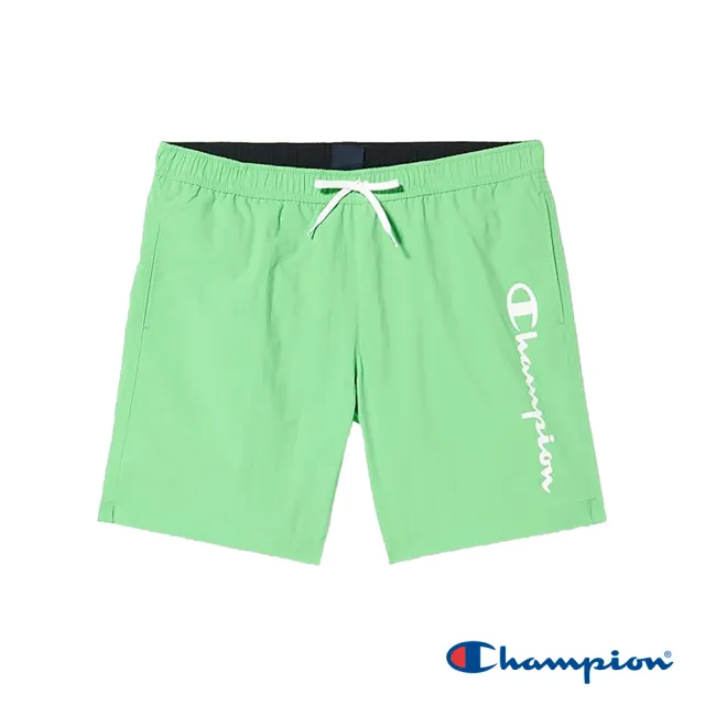 【Champion】官方直營-經典草寫LOGO印花速乾海灘褲-男(綠色)