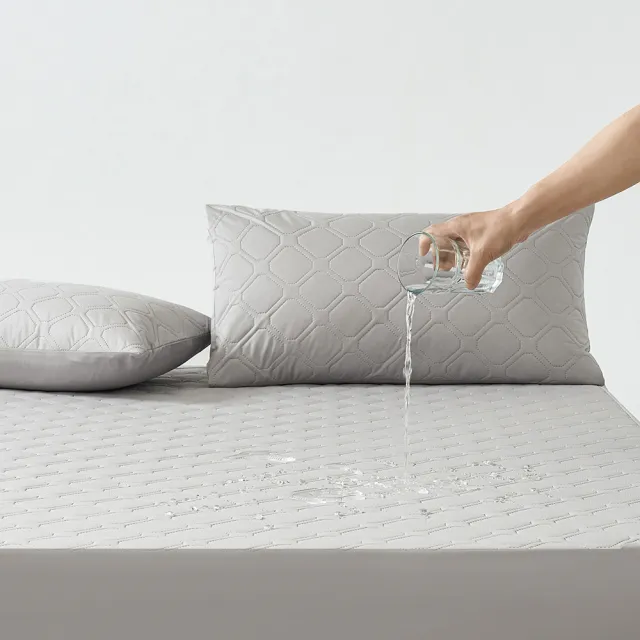 【日禾家居】3M石墨烯鋪棉100%防水枕套(保潔枕頭套2入)