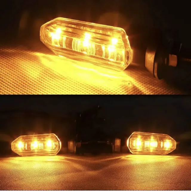 【kurumapop】機車小黃鯊方向燈(一對入)LED轉向警示燈 M8轉向燈 12V方向燈 摩托車方向燈