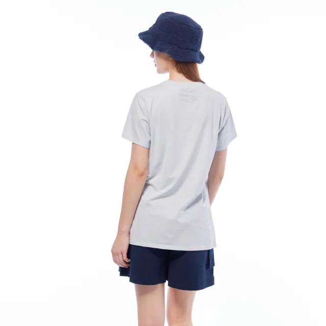 【JEEP】女裝 OUTDOOR文字印花短袖T恤(藍色)