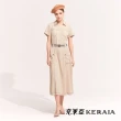 【KERAIA 克萊亞】愜意工裝風天絲涼感洋裝(三色；M-XXL；附鬆緊腰帶)