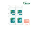 【Green 綠的】抗菌潔手乳3800mlx4桶(洗手乳 茶樹清香 加侖桶)