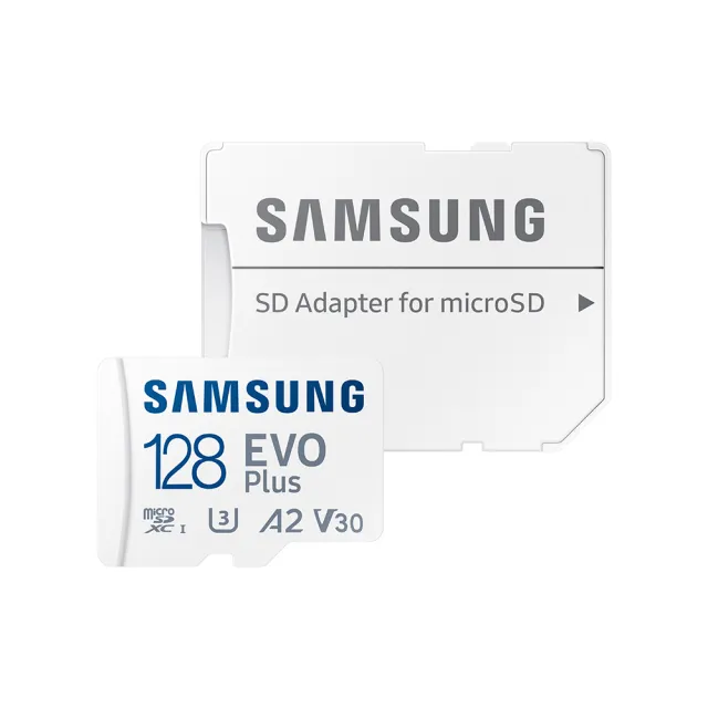 二入組【SAMSUNG 三星】EVO Plus microSDXC U3 A2 V30 128GB記憶卡 公司貨(2024新版 讀取最高160MB/s)
