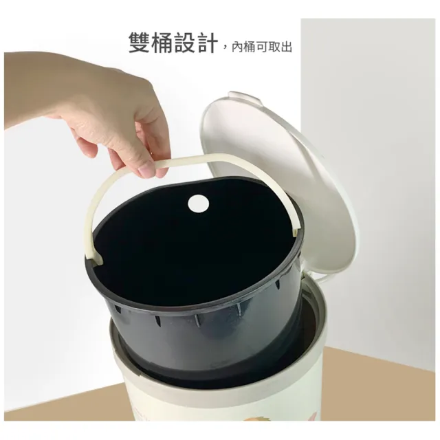 【生活King】樂活屋腳踏紙簍-6.5L(1入)