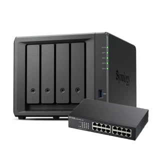 【Synology 群暉科技】搭 16埠 網路交換器 ★ DS423+ 4Bay NAS 網路儲存伺服器