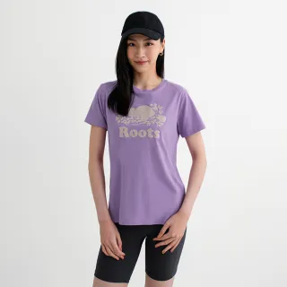 【Roots】Roots女裝- COOPER BEAVER 短袖T恤(紫色)