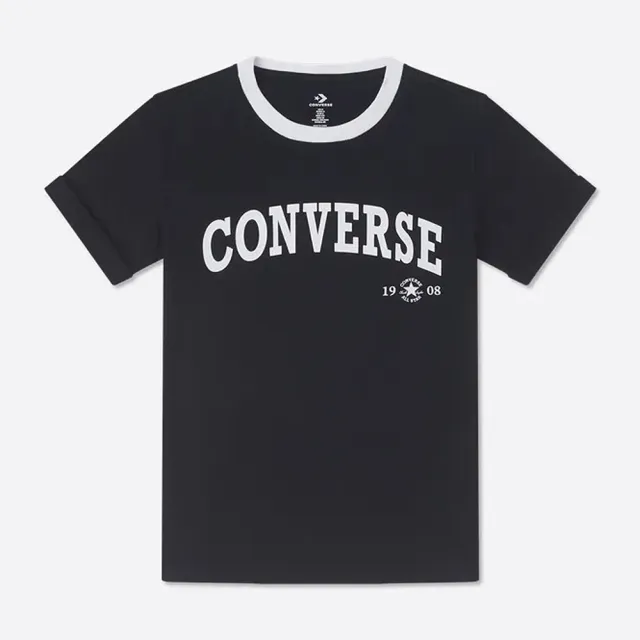 【CONVERSE】RETRO CHUCK ARCH TEE 短袖上衣 T恤 女上衣 黑色(10026365-A02)