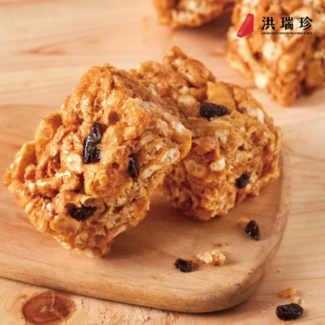 【洪瑞珍】經典茗點6件組(原味1+海苔1+芝麻1+杏仁糕1+綠豆糕1+沙其馬1包 台灣土產 佳節伴手禮)