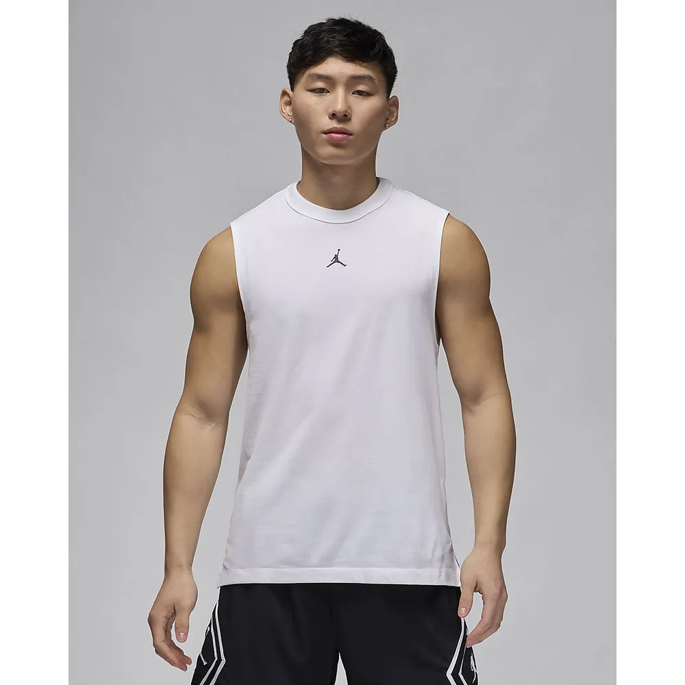 【NIKE 耐吉】背心上衣 運動 休閒 無袖 男 AS M J DF SPRT SLVLS TOP Jordan 喬丹 白色(FN5857100)