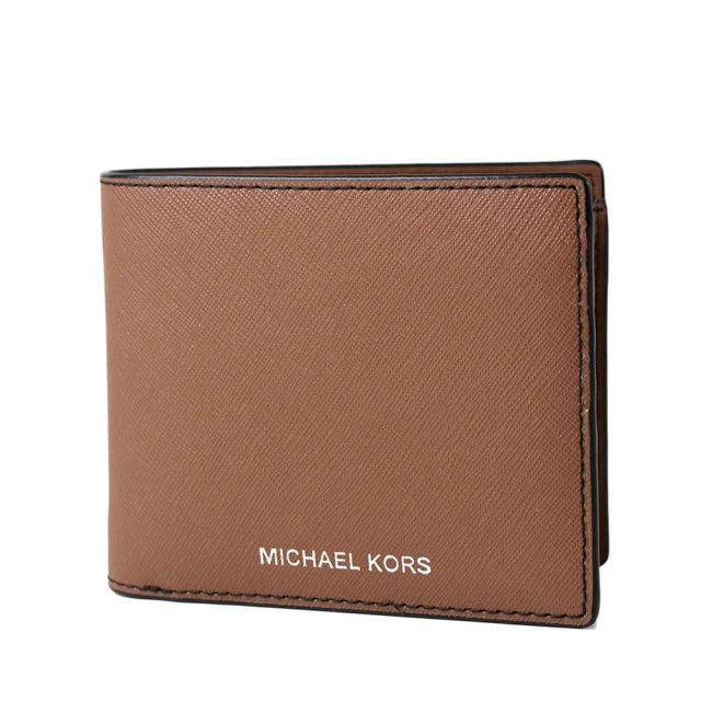 Michael KorsMichael Kors 男款 燙印LOGO防刮零錢袋短夾-焦糖色