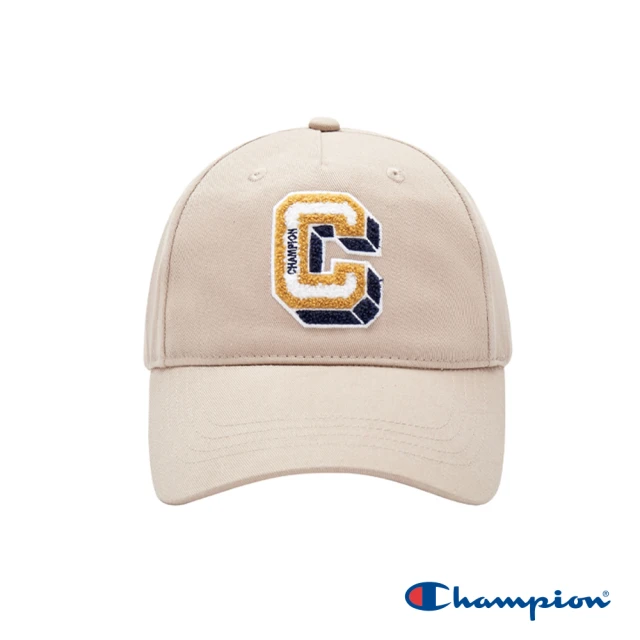 Champion 官方直營-刺繡造型C標拚色棒球帽(白色)品