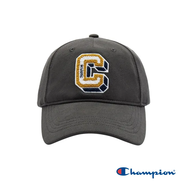 【Champion】官方直營-貼布繡LOGO標棒球帽(深灰色)