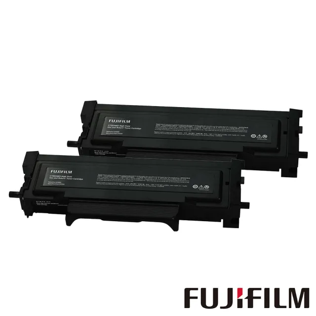 【FUJIFILM 富士軟片】二入組★CT203483 原廠原裝 標準容量黑色碳粉匣組(3000張x2/黑白3410系列)