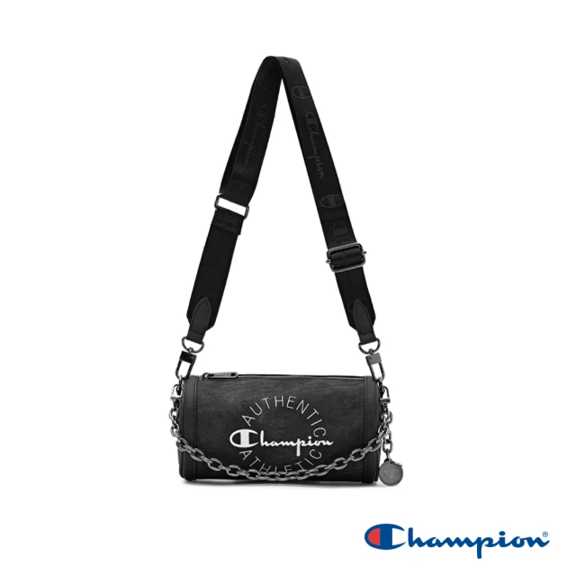 Champion 官方直營-C-LIFE印花鏈帶圓筒包(黑色)