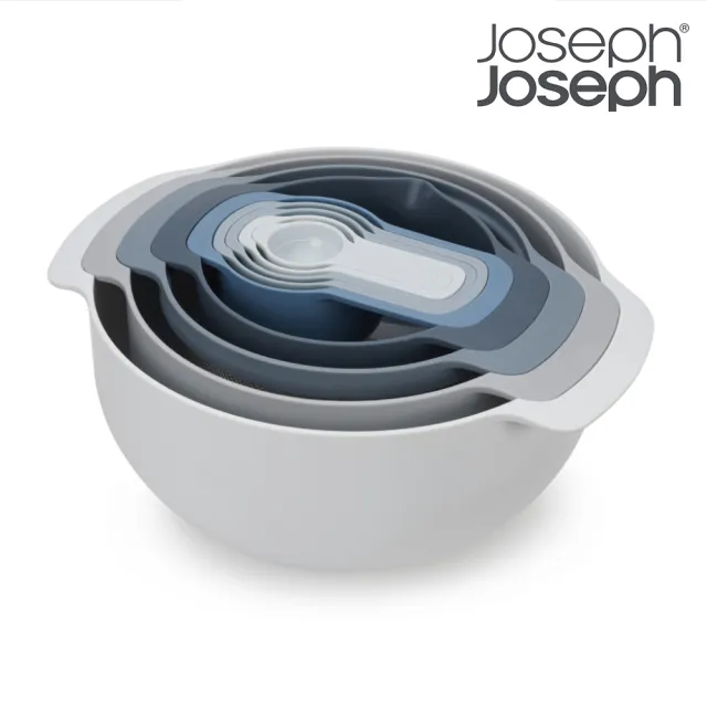 【Joseph Joseph】Nest系列 多功能攪拌量測盆9件組(繽紛/天空藍)