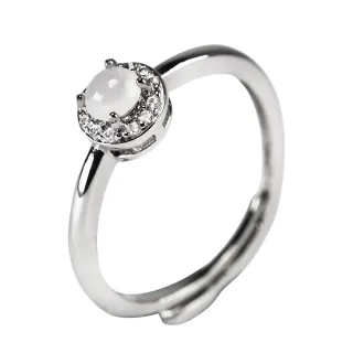 【漢石齋】天然翡翠A貨 小蛋面設計戒指 冰種(3.5*3.5mm以上)