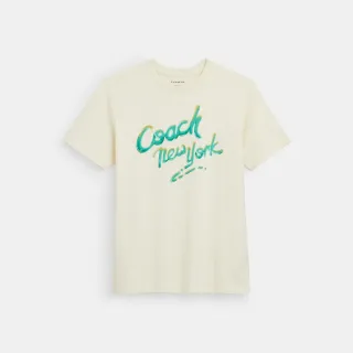 【COACH蔻馳官方直營】NEWYORK短袖上衣-奶油色(CO793)