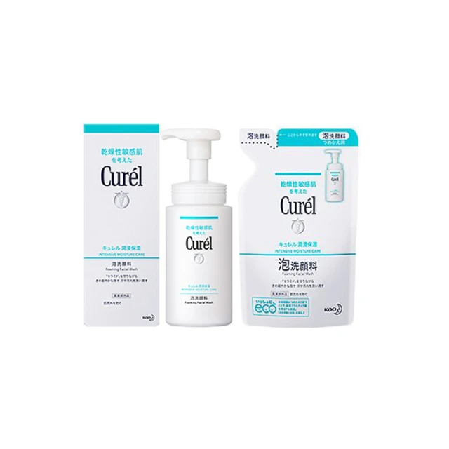 Curel 花王珂潤 潤浸保濕洗顏慕絲超值組150ml+130ml(乾燥敏感肌專用)