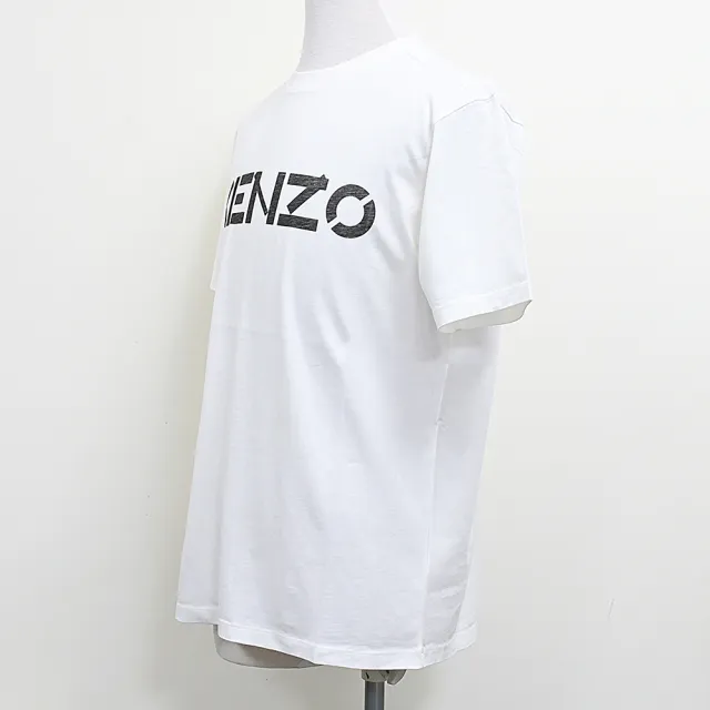 【KENZO】KENZO經典胸前字母LOGO棉質短袖T恤(男款/白)