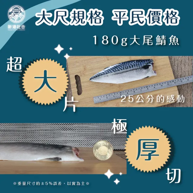 【新港社合 X 一把青】野生薄鹽鯖魚180g/包 10包/組(漁民直營 產銷共贏 新港嚴選 極厚切)