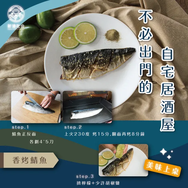 【新港社合 X 一把青】野生薄鹽鯖魚180g/包 10包/組(漁民直營 產銷共贏 新港嚴選 極厚切)